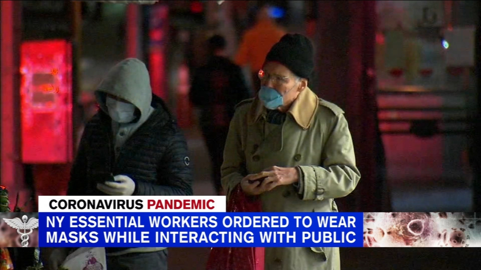 Coronavirus New York NY orders essential workers to wear face masks or
