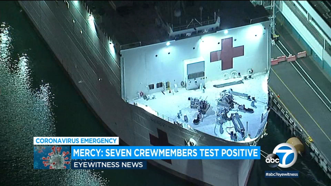 7 crew members on USNS Mercy test positive for COVID-19