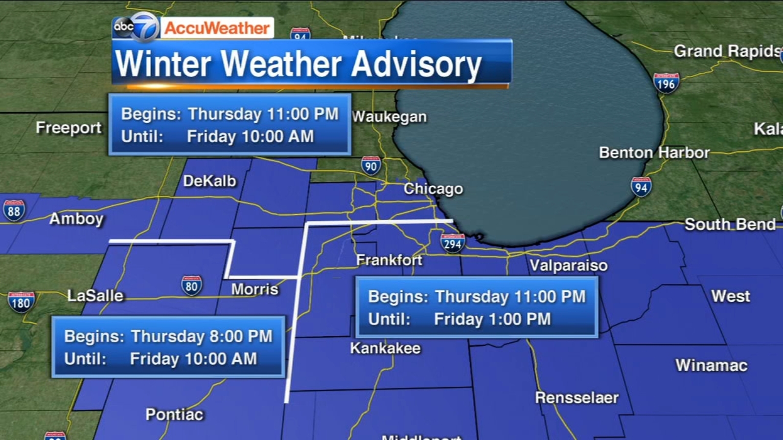 Chicago AccuWeather Mostly sunny Thursday, snow at night ABC7 Chicago