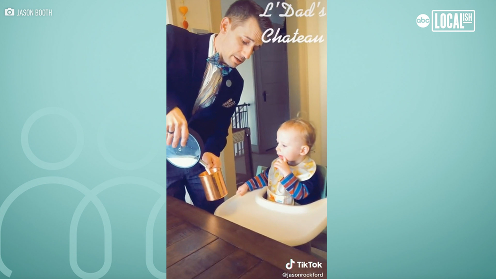 Dad runs a fancy at-home 'restaurant' for his toddler