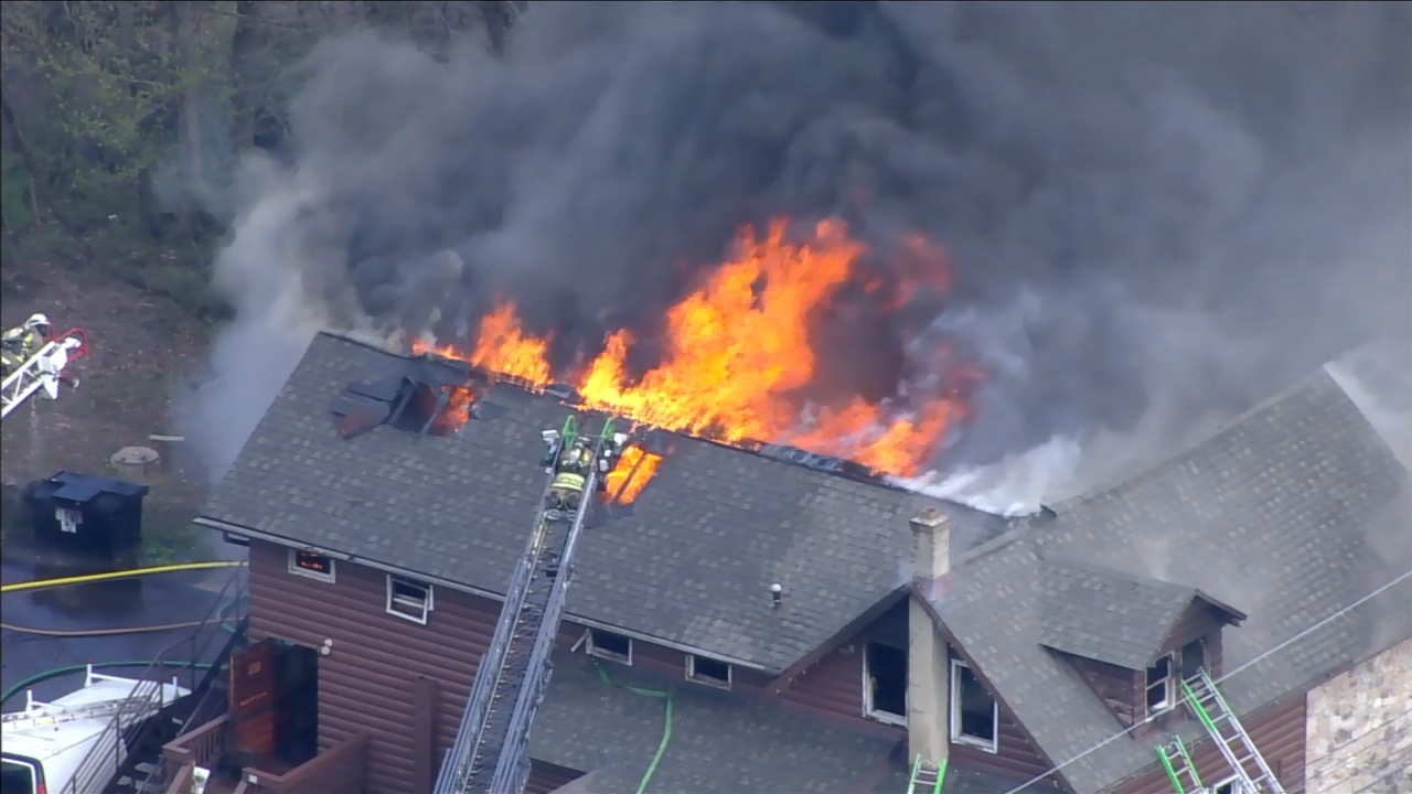 Firefighters battle blaze at restaurant in Quakertown, Pennsylvania