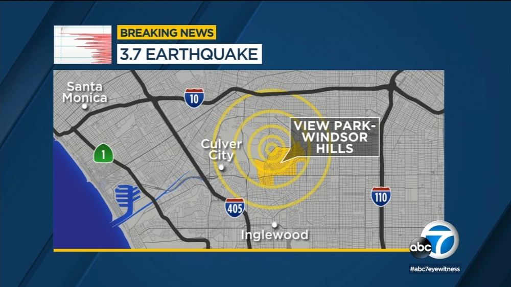3.7-magnitude quake hits View Park-Windsor Hills area of LA