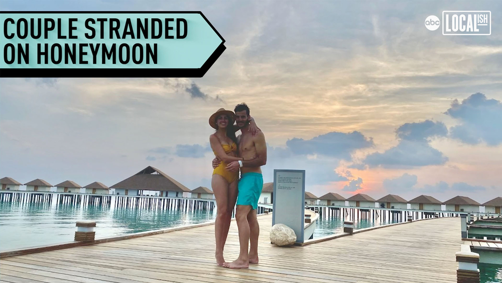 Couple stranded in the Maldives on their honeymoon