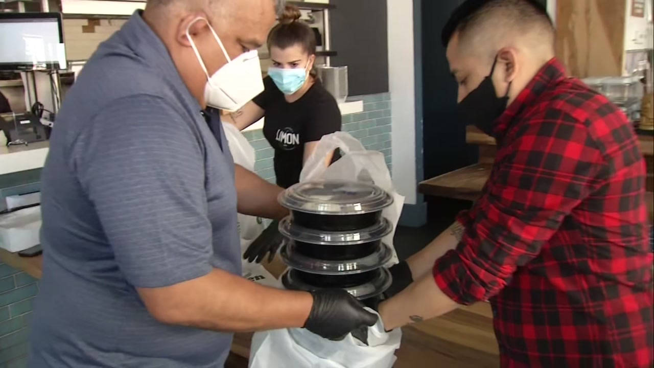 GoFundMe donations help bring meals for health care workers and brings back jobs for restaurant employees in Burlingame. 