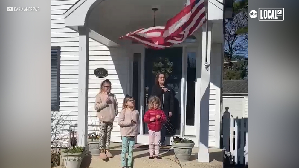 Lake Bluff neighbors stay connected with Pledge of Allegiance