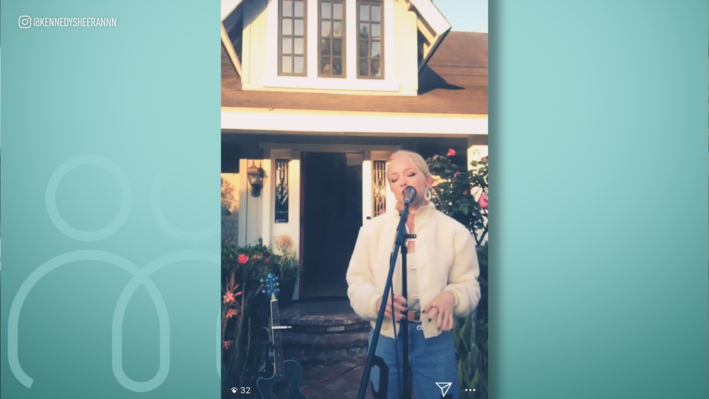 Teenager performs front yard concerts for her neighbors