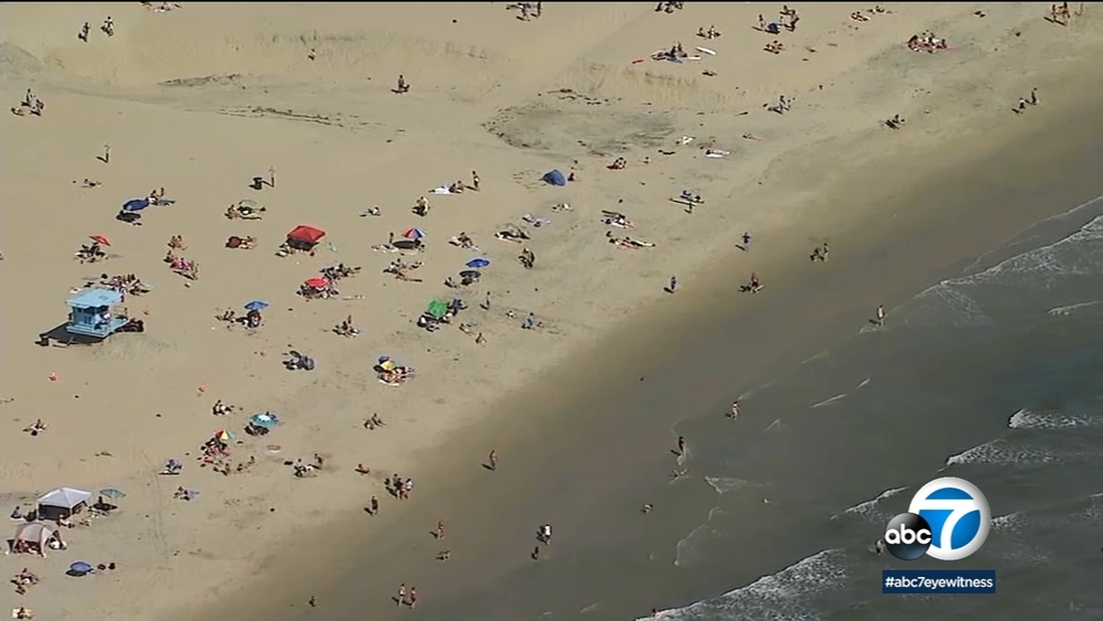 OC beaches crowded, but officials say physical distancing maintained