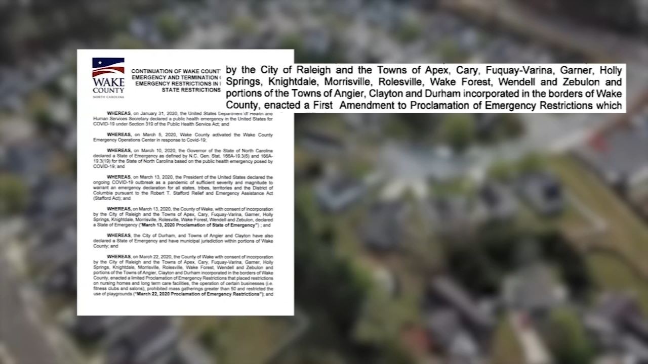 Wake County allows stay-at-home order to expire, loosening restrictions to allow gatherings of 10 people
