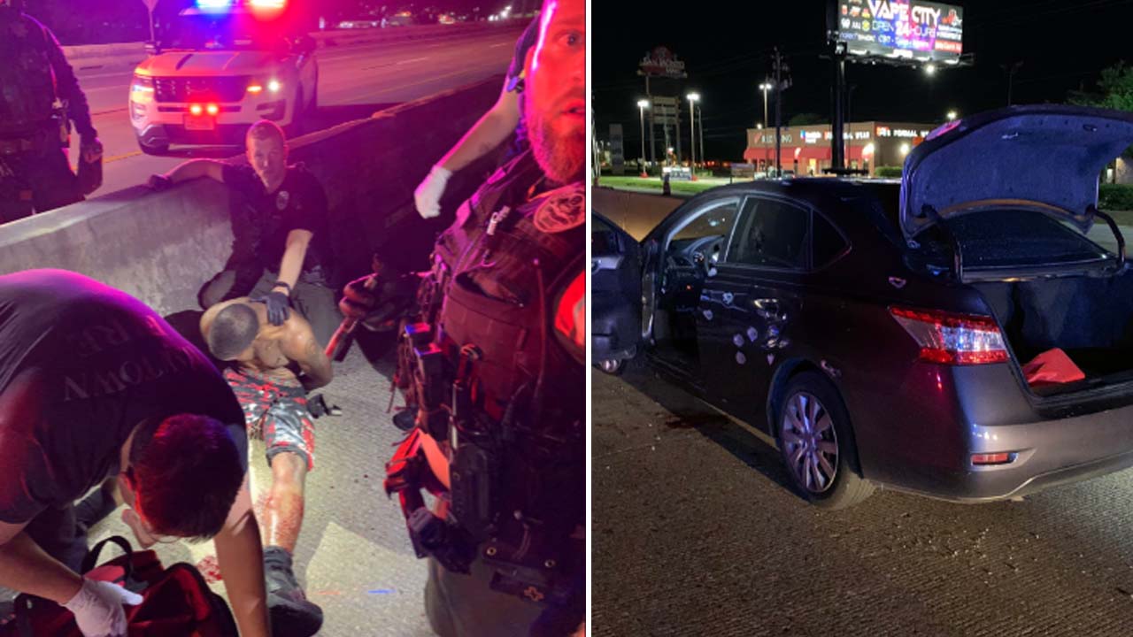 High-speed chase ends in shootout in middle of I-10