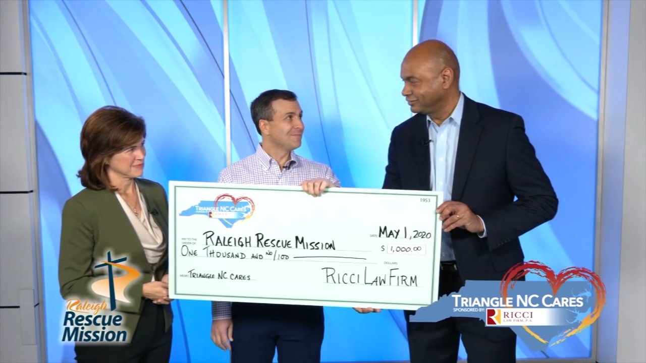 Triangle NC Cares supports Raleigh Rescue Mission with May 2020 award