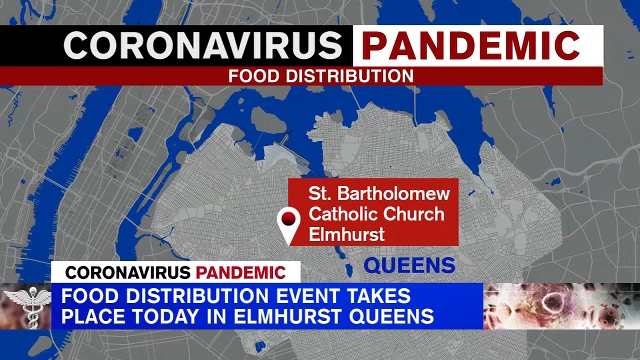 Food distribution effort in Queens