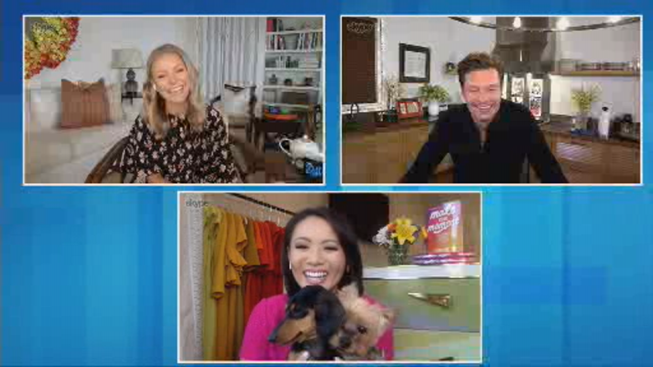 ABC7 News anchor Dion Lim talks with Kelly Ripa & Ryan Seacrest