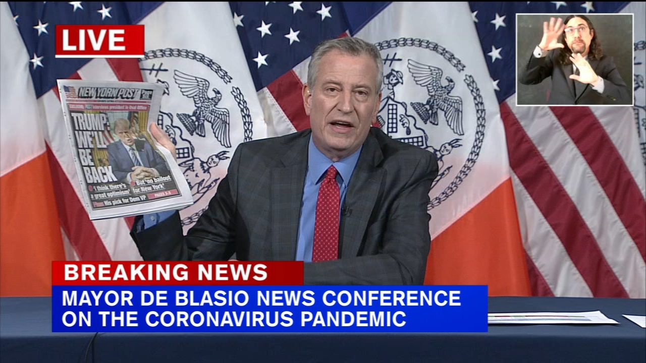NYC Mayor Bill de Blasio slams President Trump