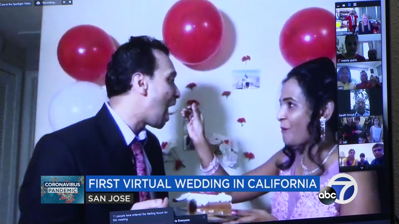 Coronavirus Impact San Jose Couple Becomes 1st In California To Say Virtual I Do In Must Watch Wedding Ceremony Abc7 San Francisco