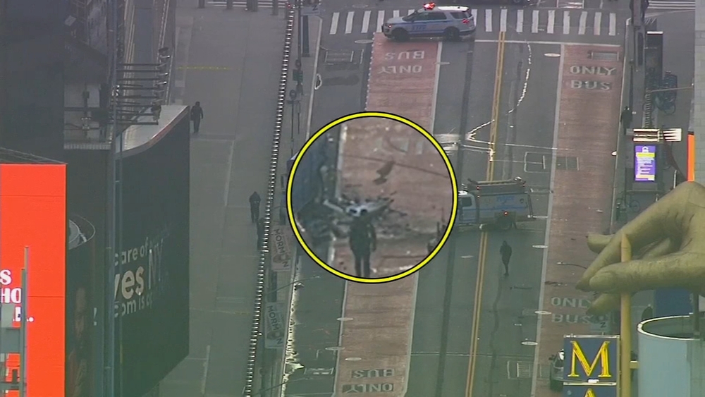 MTA Employee slams into Pepsi delivery truck in Times Square