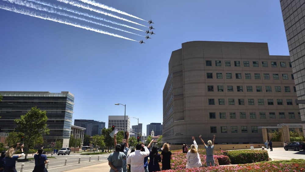 Thunderbirds fly over SoCal saluting front line workers