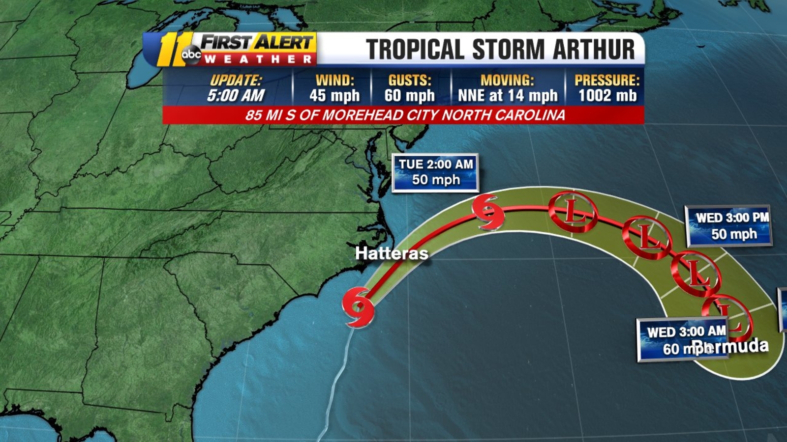 Tropical Storm Arthur may bring wind, strong rip currents to North ...
