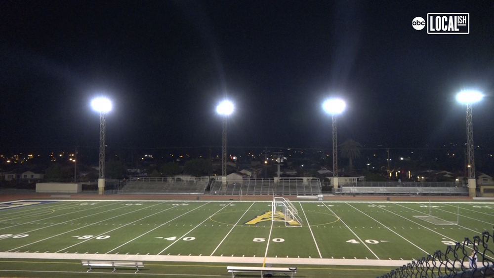 Football field it up to honor High school graduates.