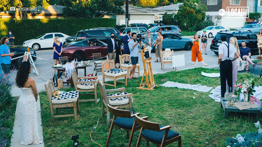 Couple gets married in their front yard