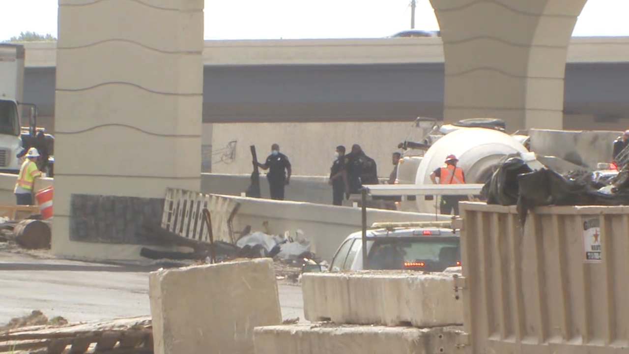 Cement truck spills load on South Loop