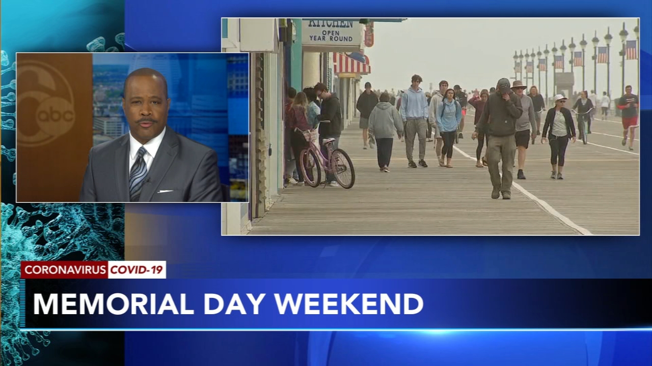 Visitors prepare to keep social distance at Jersey shore