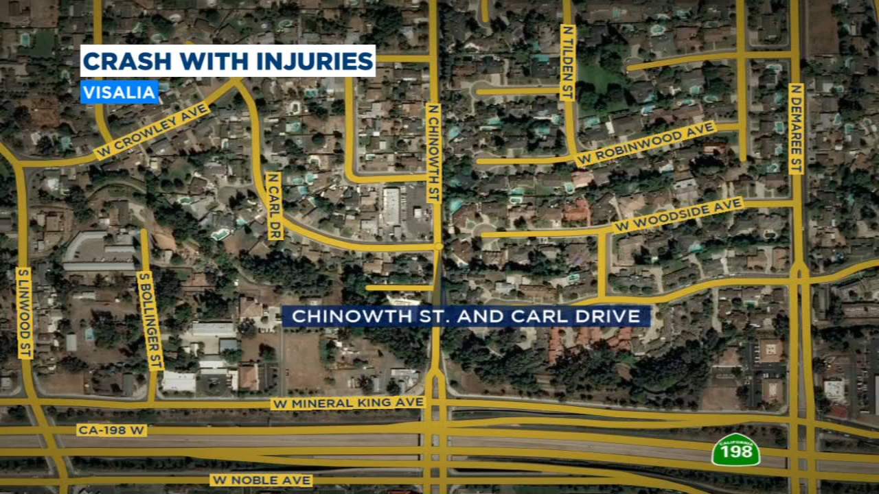 Multiple hospitalized after two-car crash in Visalia