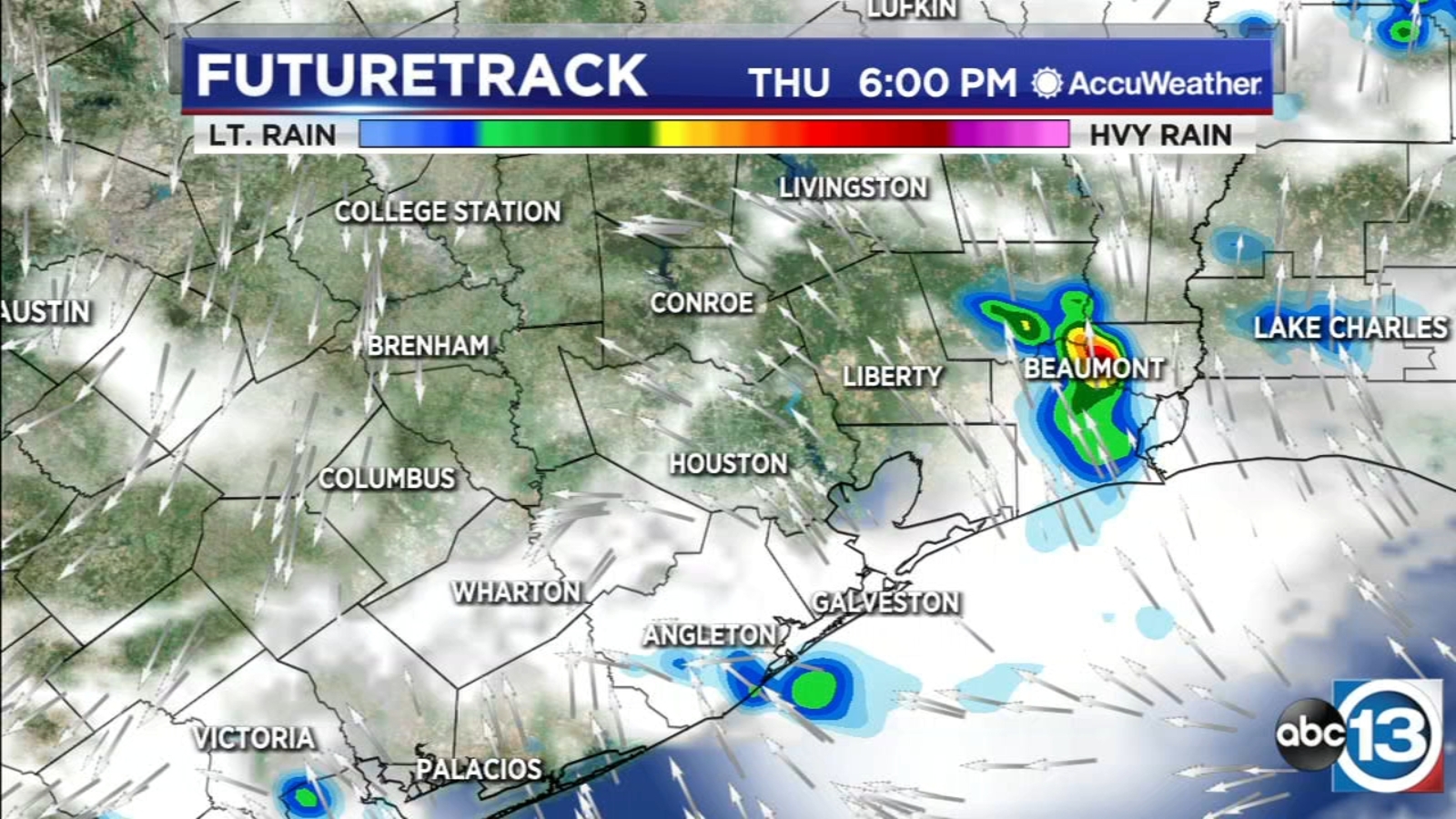 HOUSTON WEATHER Severe thunderstorms erupting over and near Galveston