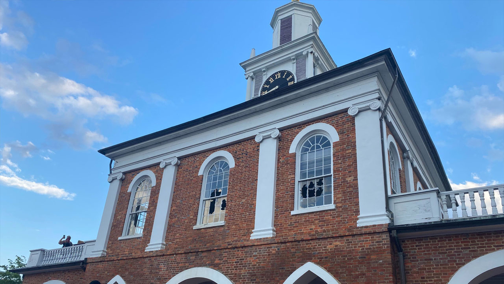 Market House in Fayetteville set on fire during protests