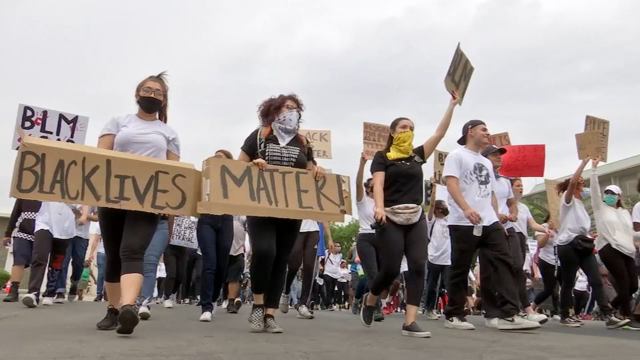 Thousands march through downtown Fresno for George Floyd protest