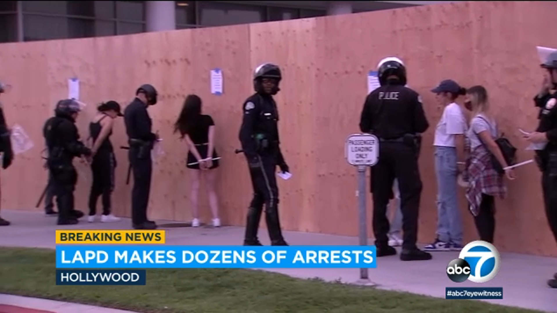 Dozens arrested after looting, vandalism amid Hollywood protests