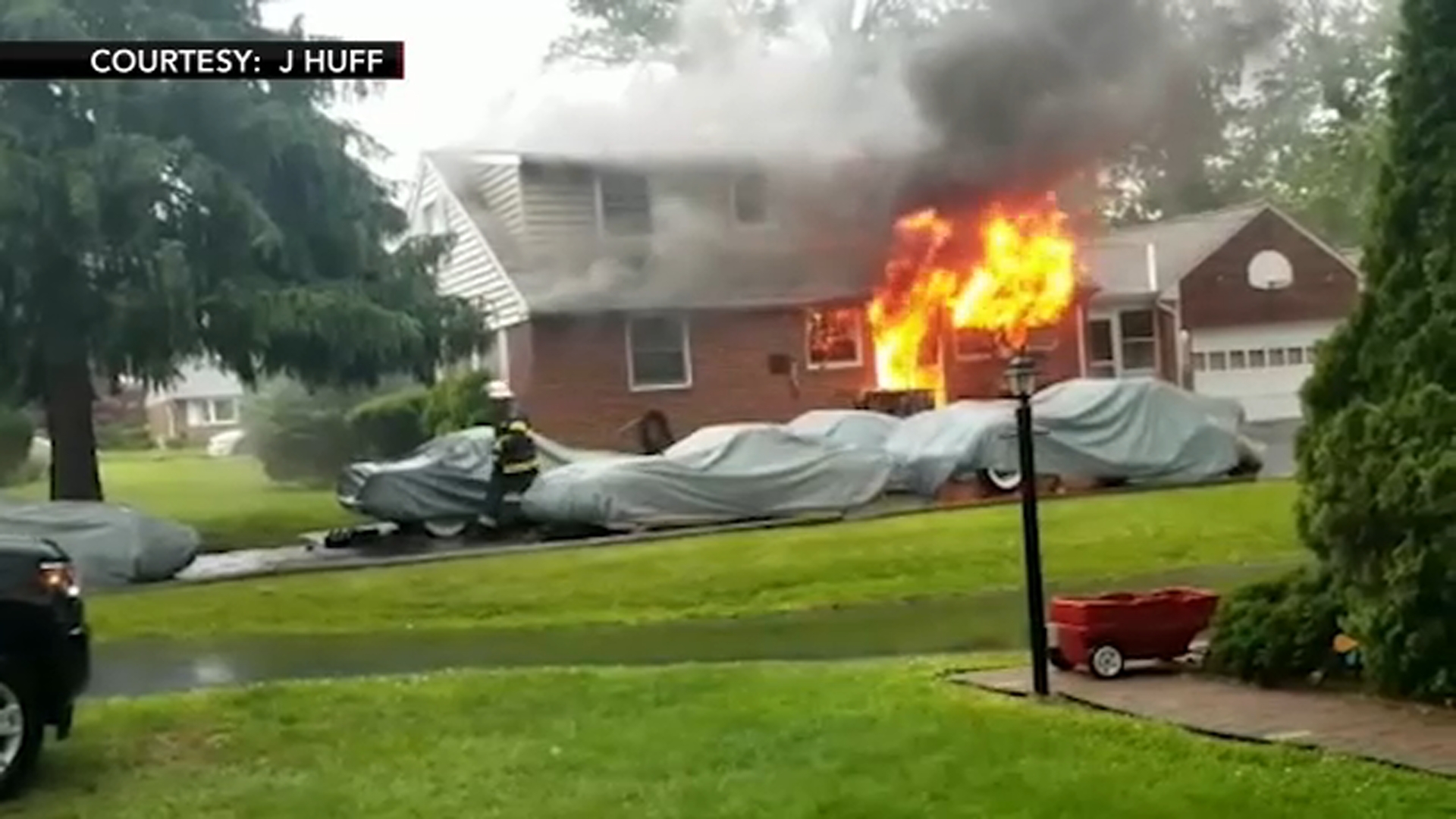 Man killed in fire after severe storms hit Delaware County
