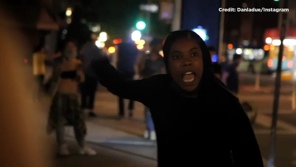 Woman gives powerful speech to looters on streets of NYC