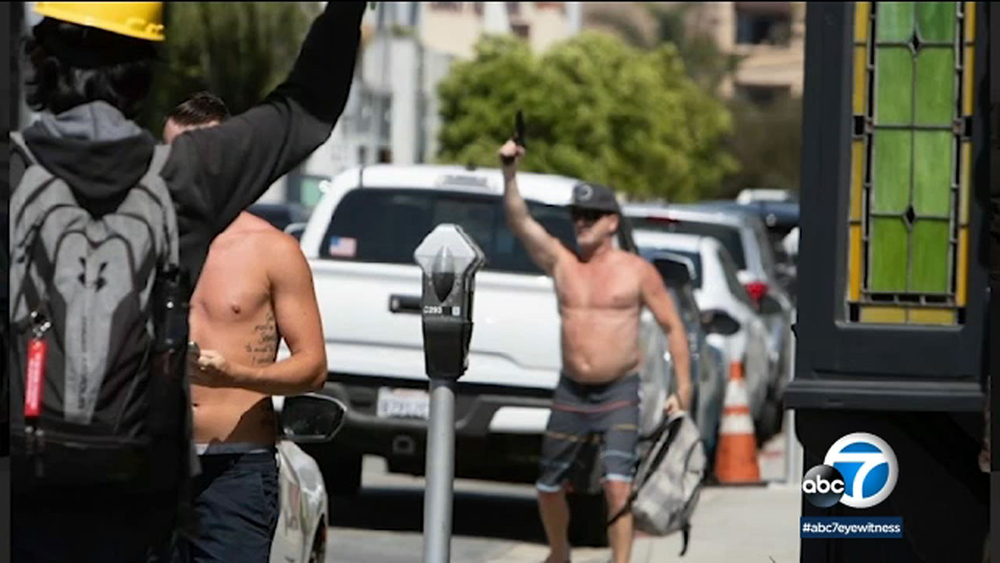 Man suspected of aiming gun at demonstrator during OC protest