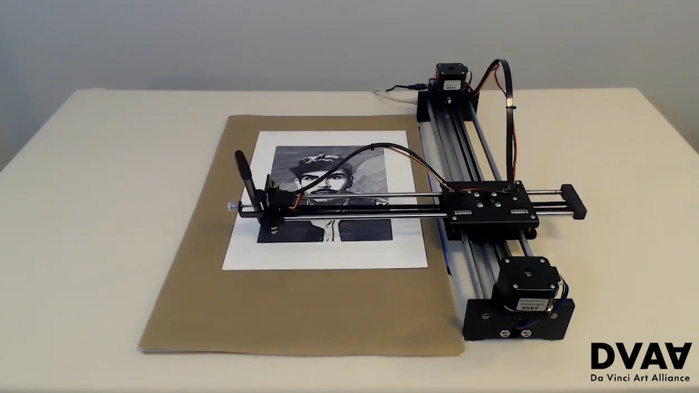 Robotic artist pays homage to essential workers with COVID portraits