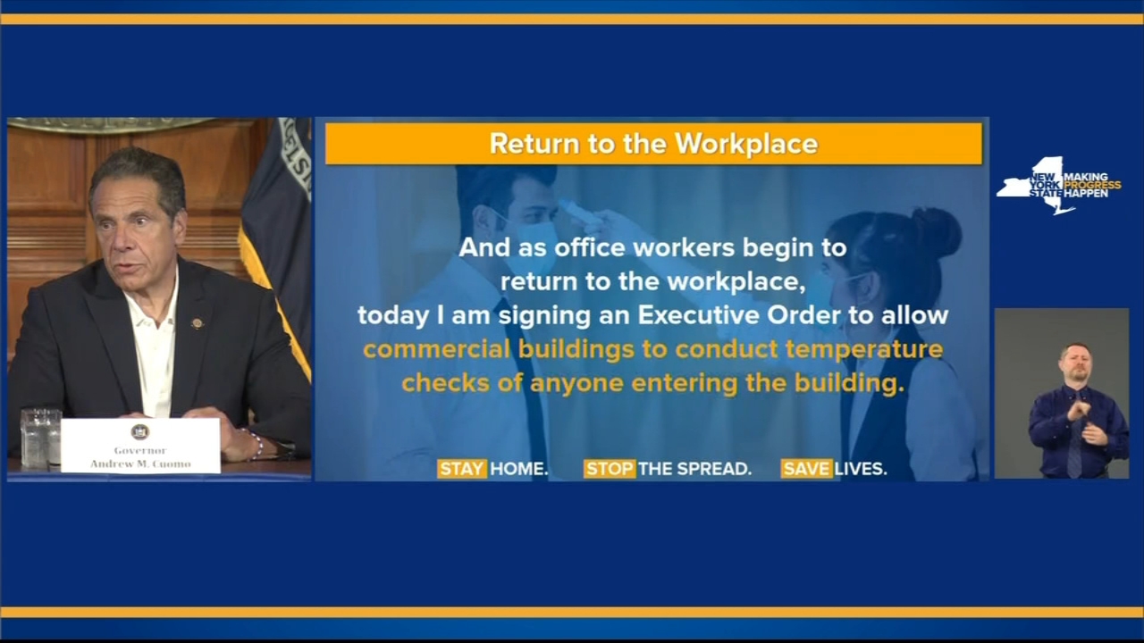 Reopening NY workplaces allowed to conduct temperature checks