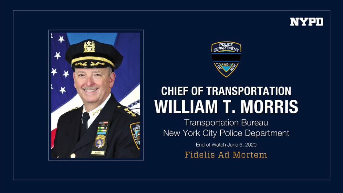 NYPD Chief of Transportation William Morris dies of COVID-19