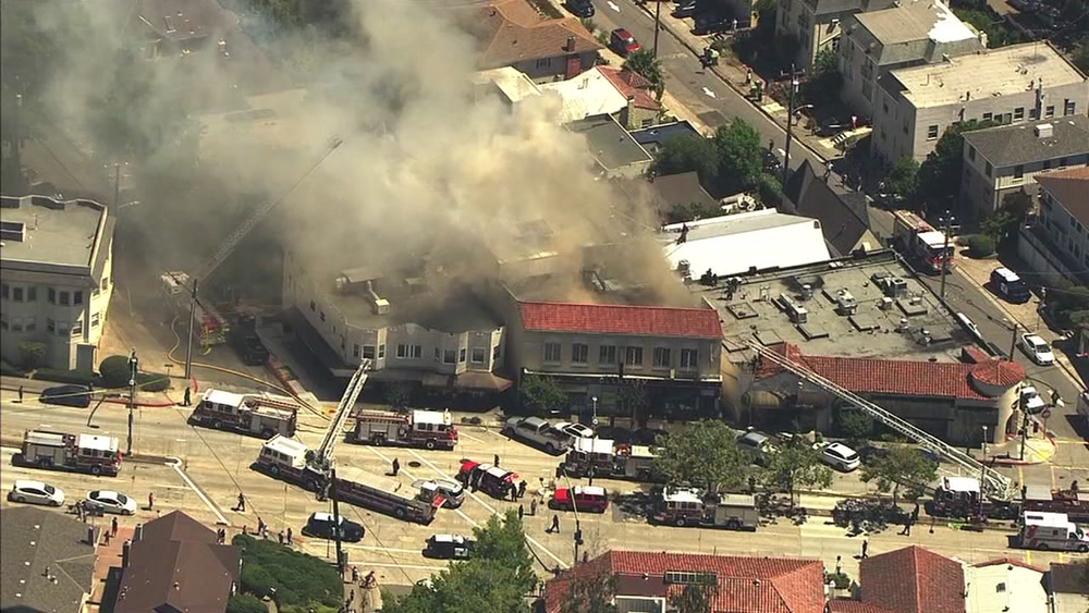 Crews battling 3-alarm structure fire in Oakland