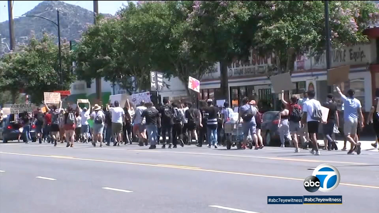 George Floyd protests continue across SoCal as he is laid to rest