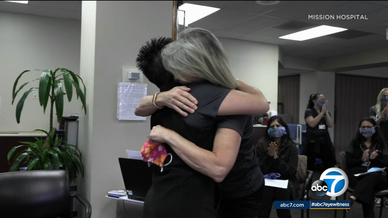 A hearing-impaired physical therapist in Mission Viejo was left speechless when the staff at Mission Hospital's outpatient therapy center surprised her with masks that allowed her to read lips again.