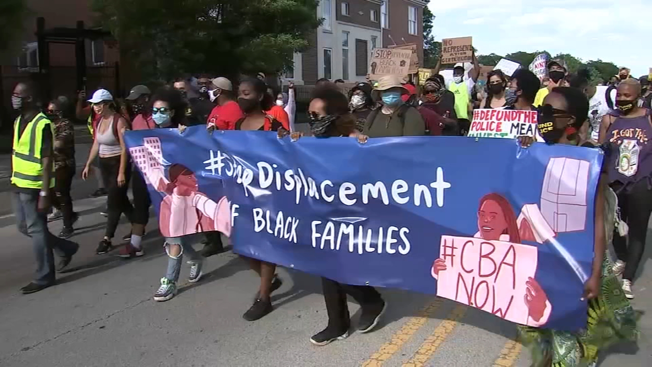 Coalition of black activist groups put up temporary tent city to demand more affordable housing in Woodlawn