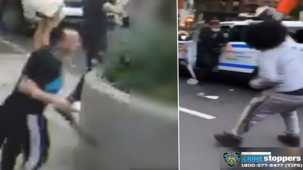 Videos show NYPD officers attacked during George Floyd protests