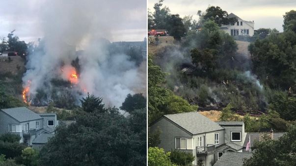 Crews contain fires in Larkspur, arson suspected, authorities say