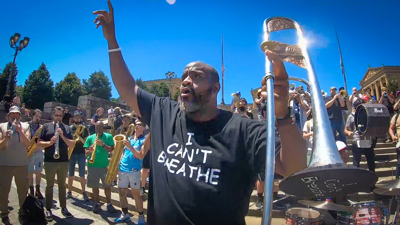 Musicians call for justice with brass concert at Philadelphia Museum of ...