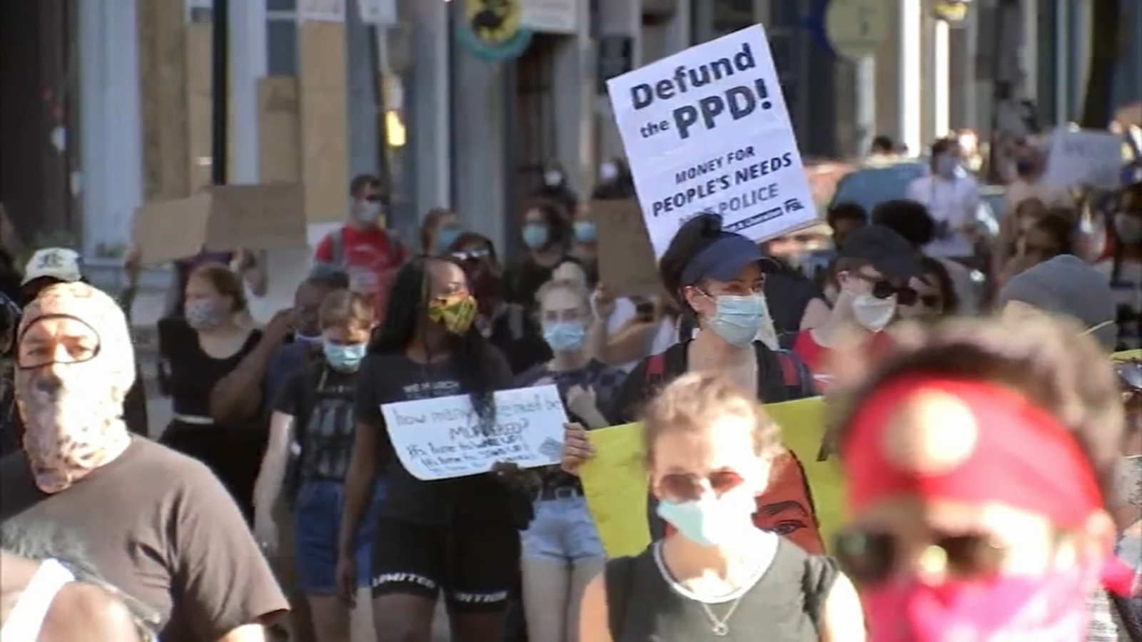 Center City Philadelphia streets closed for 'defund the police' rally