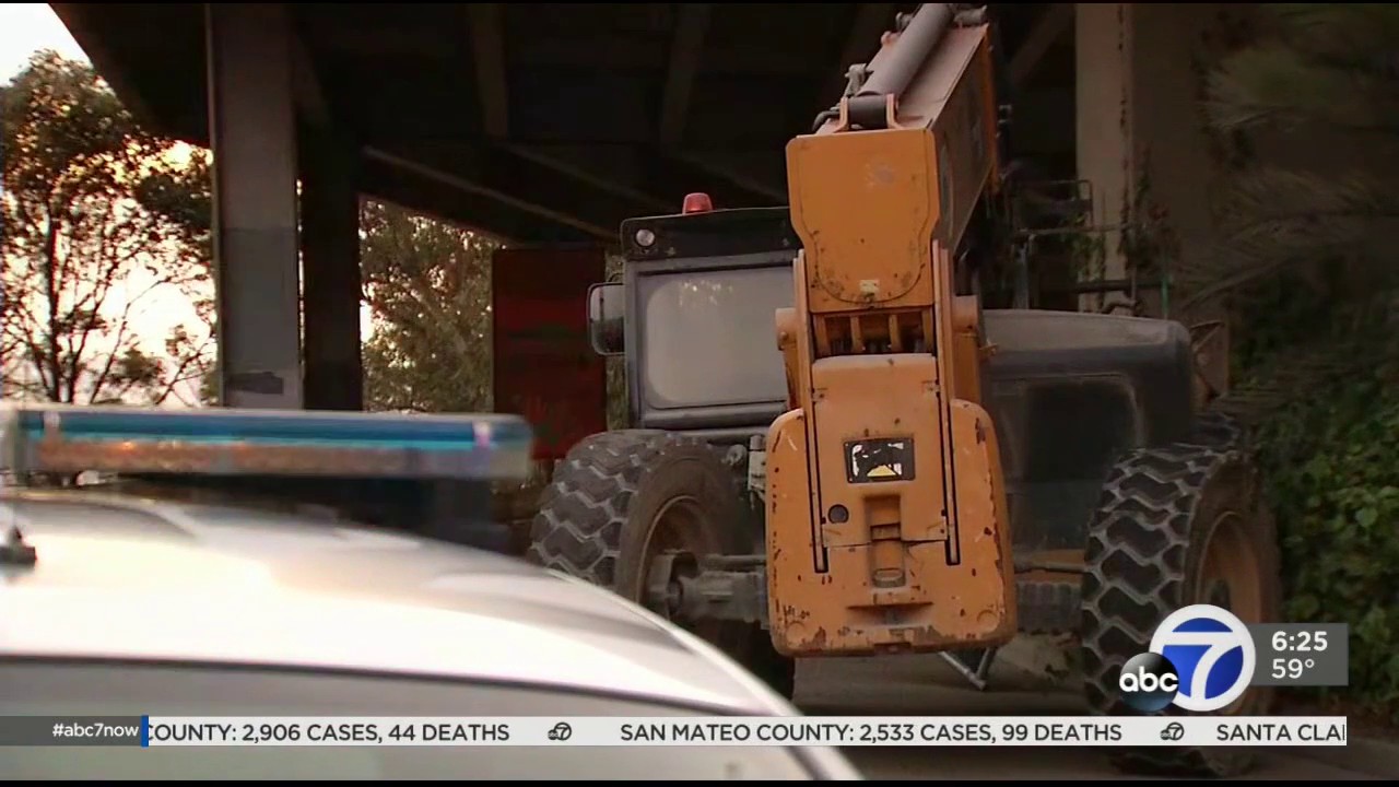 Suspect arrested after allegedly stealing construction truck, driving across Bay Bridge