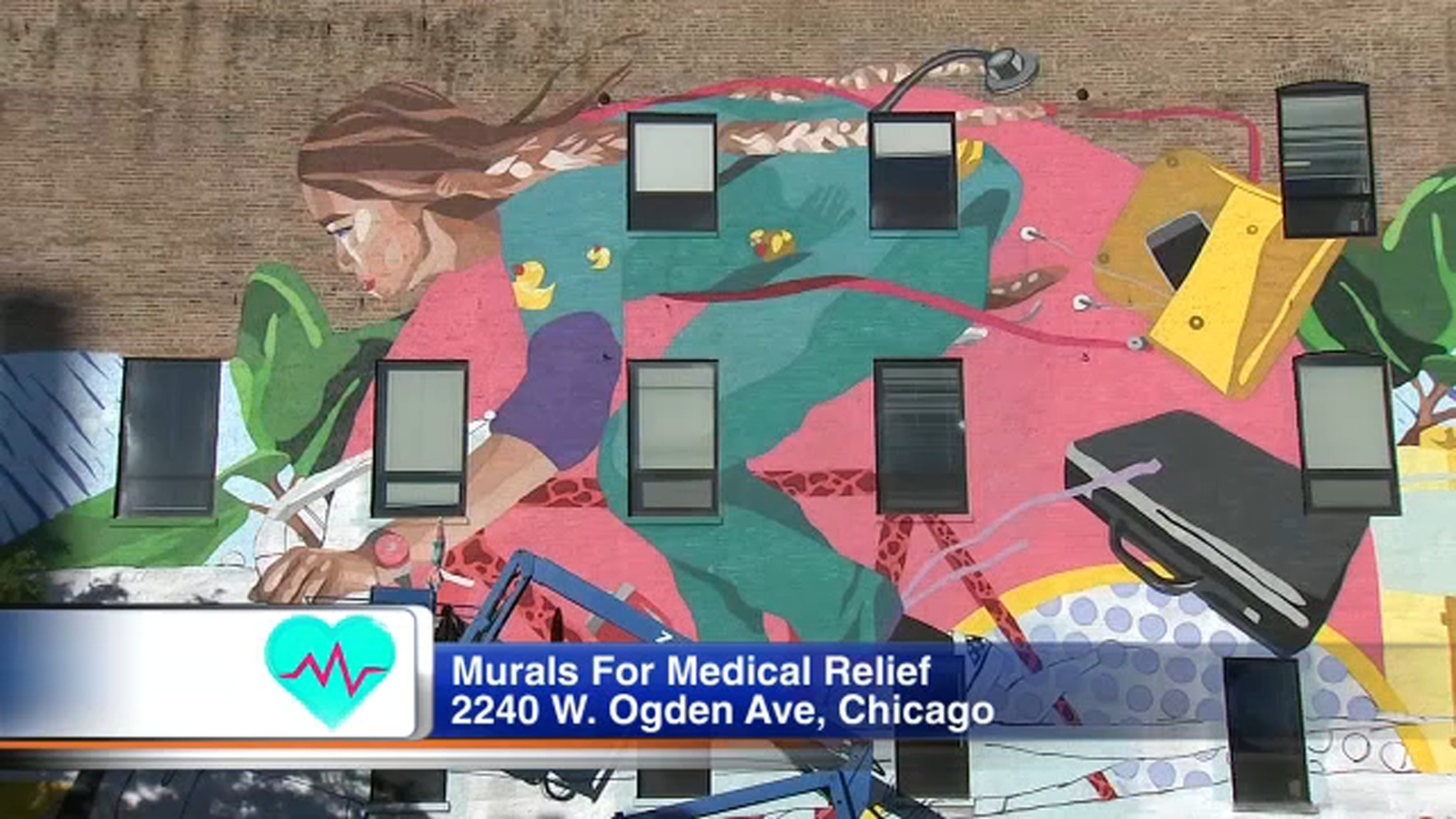 Murals for Medical Relief honor healthcare workers in Illinois Medical District amid coronavirus