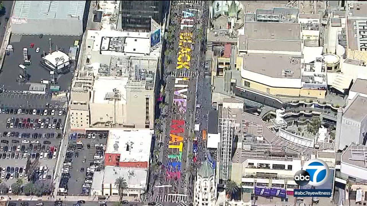 Thousands gather in Hollywood for LGBTQ+ solidarity march