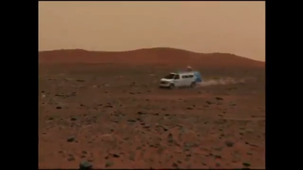 There's that news van again... on MARS