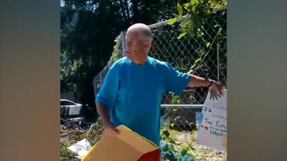 Court supervisor caught on camera tearing down 'Black Lives Matter' signs