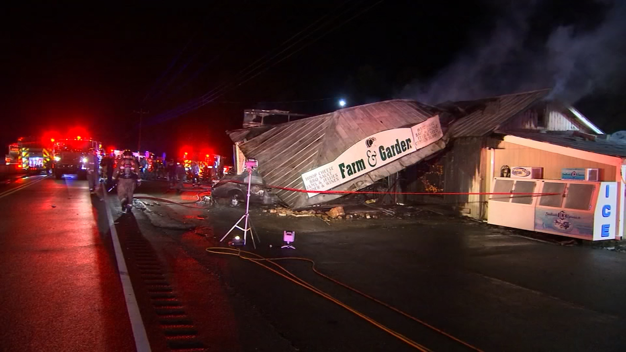 Car slams into pumps at Hillsborough gas station in fiery crash